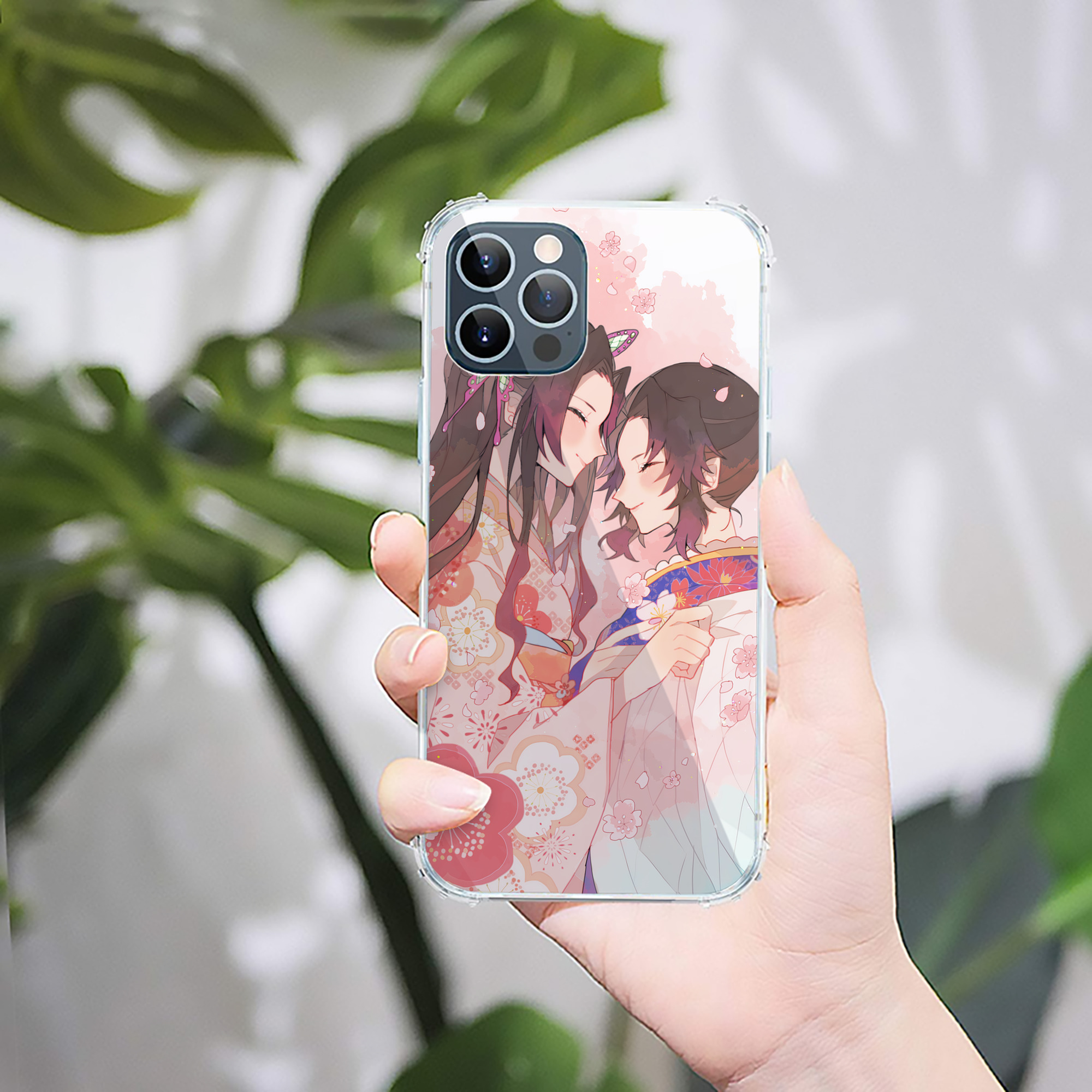（画像用） 鬼滅の刃（きめつのやいば）蟲柱-胡蝶 しのぶ／こちょう しのぶ Kochou Shinobu 【iPhone 12シリーズ対応】透明スマホケース（クリアソフトケース）